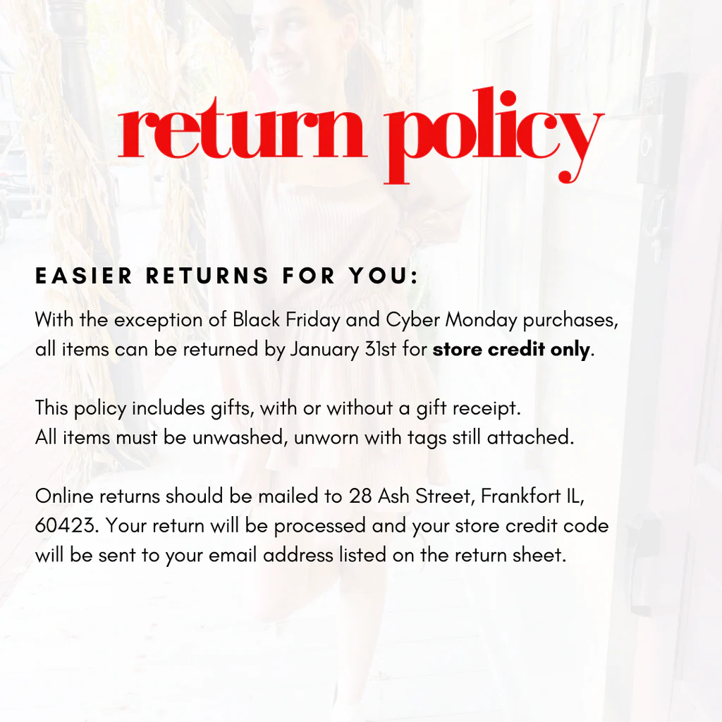 Return policy template